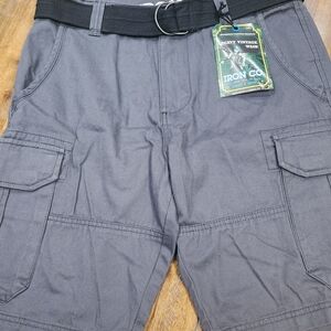 IRON CO MEN'S CARGO Shorts Gray SIZE 32 New With Tags